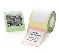 NIIMBOT Etiquetas solo para etiquetadora B21 Pro, papel térmico 54 x 66 mm, etiquetas adhesivas de papel térmico para fotos/tarros/especias/documentos-Primavera