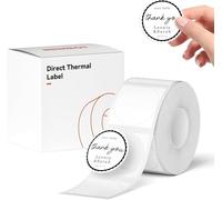 NIIMBOT Etiquetas Térmicas Adhesivas para NIIMBOT Etiquetadora B1,B21,B21 Pro y B3S (31 x 31 mm), 210 etiquetas, Impermeables y resistentes al aceite, para el hogar y Pequeña empresa(Redondo Blanco)