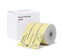 NIIMBOT Etiquetas térmicas autoadhesivas, 12 x 40 mm, papel térmico compatible con la impresora de etiquetas D110 D11 D101, 160 etiquetas/rollo (3 rollos, amarillo)