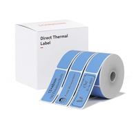 NIIMBOT Etiquetas térmicas autoadhesivas, 12 x 40 mm, papel térmico compatible con la impresora de etiquetas D110 D11 D101, 160 etiquetas/rollo (3 rollos, azul)