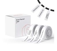 NIIMBOT Etiquetas térmicas para cables, 12,5 x 109 mm, impresora de etiquetas térmica, papel térmico compatible con la impresora de etiquetas D110 D11 D101 H1S, 65 etiquetas/rollo (paquete de 3