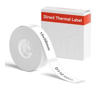 NIIMBOT Etiquetas térmicas para etiquetadoras D11 D110, H1S, D101 - Papel autoadhesivo para impresora (15 * 50mm), 1 rollo de 130 unidades (blanco)