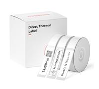 NIIMBOT - Lote de 3 rollos de etiquetas, etiquetas adhesivas para D110 D11 D101 H1S, 14 x 50 mm, color blanco