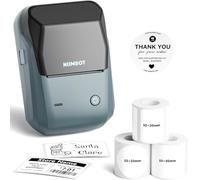 NIIMBOT Máquina etiquetadora de 2 pulgadas con 3 cintas, impresora portátil B1 para pequeñas empresas, ropa, logotipo, frasco, dirección, compatible con teléfonos y PC, color azul