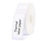 NiiMbot Papel térmico para etiquetas, 210 hojas, impermeable, resistente al aceite, para impresora térmica portátil D11 (blanco, 12 x 30 mm)