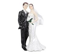Niiyen Bride and Groom Statue Modern Wedding Cake Toppers Bride Groom Handmade Figurine Decoration Marriage Cake Decoration for Wedding, Funny Couple Sculpture Desk Decoration