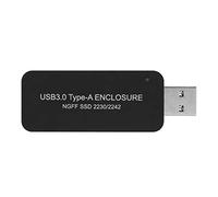 Niiyen Caja SDD, Caja de Disco Duro Externo portátil USB3.0 a M.2 NGFF Caja SDD Caja de Disco Duro Externa Apta para 2230/2242 Windows XP y Superior