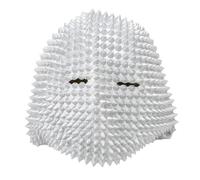 Niiyen Halloween Studded, Full Face Cover Steampunk Horror Elastic Masquerade Face Cover, for Cosplay Costume Party Silver