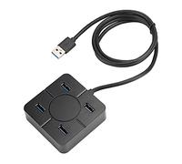 Niiyen Hub, Hub Usb3.0 Splitter 4-in-1 Docking Station Accesorio multipropósito para computadora portátil de 4 Puertos para expansión, admite Transferencia de Archivos Grandes en Segundos(Negro)