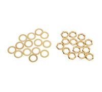 Niiyen Nut Washer Kit, Instrument Socket Connector Fasteners for Electric Guitar Bass M9 Female Thread (Red Copper) (Bronze) (Black) (Gold)