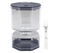 Niiyen Pickle and Olive Hourglass Jar Plastic Leakage Proof Airtight Pickle Juice Separator from Wet and Dry Pickles Storage Jar for Restaurants, Kitchens and Outdoor Picnics (-3118240235611)
