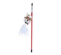 Niiyen Plumas Juguete para Gatos Juguetes Interactivos con Plumas para Gatos Divertido Palo para Gato Varita para Gatos Juguete Serie navideña Divertido Palo para Gatos