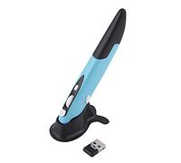 Niiyen Ratón óptico inalámbrico con bolígrafo de Bolsillo, bolígrafo óptico inalámbrico de 2,4 GHz, ratón de Aire, Escritura a Mano Ajustable, Mini 500/1000 dpi para Ordenadores(Azul)