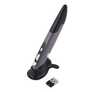 Niiyen Ratón óptico inalámbrico con bolígrafo de Bolsillo, bolígrafo óptico inalámbrico de 2,4 GHz, ratón de Aire, Escritura a Mano Ajustable, Mini 500/1000 dpi para Ordenadores(Gris)