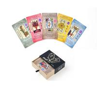 Nijado Tarot de Marsella para Principiantes en Español Baraja Impermeable con Significados en Cada Carta, Caja de Lujo y Guía PDF - 78 Cartas con Simbolismo Zodiacal y Chakras