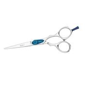 Nikarma Niko I Colour azul Dial 13.97 cm ergonómico Japón-stall Recortadora de pelo tijeras convexo hueco