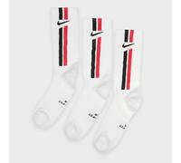 Nike 3 PACK - Everyday Elevated Crew Stripe Socks blanco 34-38