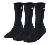 Nike 3P YTH CTN Cush Crew W/Moist, Calcetines unisex niños, pack de 3 unidades, Negro, XS (30-34)