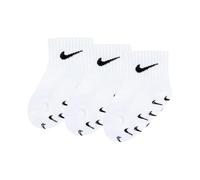 Nike 3Pk Gripper Qtr S Calcetines para bebé White/Black 6/12 meses