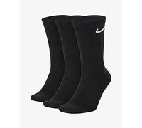 NIKE 3Ppk Value Cotton Crew Calcetines, Unisex Adulto, Negro/Blanco, S/ 34-38