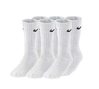 Nike 3Ppk Value Cotton Crew - Calcetines unisex, color blanco/ negro, talla M/ 38-42