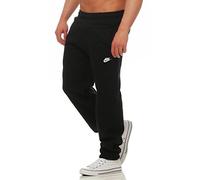 Nike 586031 Pantalón de chándal para hombre de forro polar, bajos elásticos, color negro y gris, hombre, negro