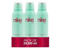 NIKE - A Sparkling Day Pack de 3 x 200 ml, Desodorante Mujer Spray, Desodorante Antimanchas para Todo Tipo de Piel, 0% Sales de Aluminio, Larga Duración, Fragancia Floral Oriental