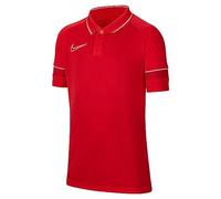 Nike, Academy 21, Camisa Polo, Universidad Rojo/Blanco/Gimnasio Rojo/Blanco, XS, Unisex-Hijo