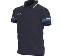 Nike Academy 21 Polo, Negro/Blanco/Azul Real/Blanco, 7-8 Años Unisex Adulto