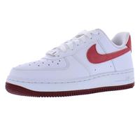 NIKE Air Force 1 '07, Sneaker Hombre, Blanco Adobe Team Red Dragon Rojo, 39 EU