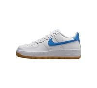 NIKE Air Force 1 (GS), Sneaker, White Gum Light Brown Blue Beyond, 35.5 EU