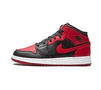 Nike Air Jordan 1 Mid (GS), Zapatillas, Black Gym Red White, 35.5 EU