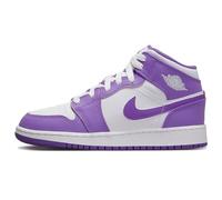 Nike Air Jordan 1 Mid - Tenis unisex para niños, Morado Venom Blanco, 6 Big Kid