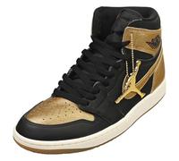 Nike Air Jordan 1 Retro High OG - Tenis para hombre, Negro/Vela/Oro Metálico, 42.5 EU
