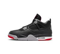 Nike Air Jordan 4 Retro Big Kids, negro/rojo/gris (black/fire red-cement grey), 6.5 Big Kid