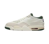Nike Air Jordan 4 RM - Zapatillas Deportivas para Hombre 43 EU FQ7939-105, Piel auténtica y Textil, amortiguación MAX Air, Estilo de Vida, Color Crema Claro/Verde Medianoche/Dark Raisin