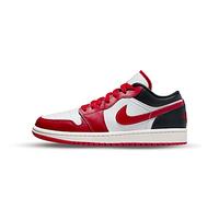 Nike Air Jordan Tenis 1 Low para Mujer, Blanco/Rojo Gimnasio-Negro-Vela, 40 EU