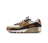 Nike Air MAX 90, Sneaker Mujer, Phantom LT British Tan Black Fire Red, 42 EU