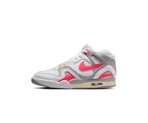 NIKE Air Tech Challenge 2, Sneaker Hombre, White Racer Pink Lt Smoke Grey, 38.5 EU