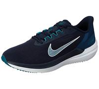 Nike Air Winflo 9, Sneaker Hombre, Obsidian/Barely Green-Valerian Blue, 44.5 EU