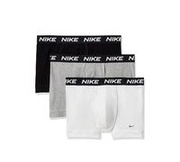 Nike All Day Cotton Stretch Trunk W/Fly Underwear (3-Pack) Bañadores Ajustados para Hombre, Blanco/Gris Jaspeado/Negro, M (Pack de 3)