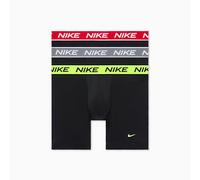 Nike All Day Micro Stretch Boxer Brief Underwear (3-Pack) Ropa Interior de Hombres, Negro W/Volt/Gris Frío/Rojo Universitario, XL (Pack de 3)