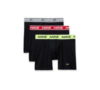 Nike All Day Micro Stretch Boxer Brief Underwear (3-Pack) Ropa Interior de Hombres, Negro con voltios/Gris frío/Rojo Universitario, M (Pack de 3)