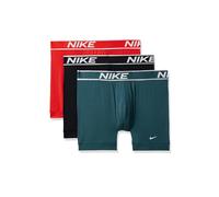 Nike All Day Micro Stretch Boxer Brief Underwear (3-Pack) Ropa Interior de Hombres, Rojo Chile/Verde Azulado Oscuro/Negro, S (Pack de 3)