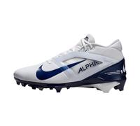 Nike Alpha Menace 4 Pro - Tacos de fútbol (FD7037-100, blanco/plateado metálico/polvo de fotón), Blanco/plateado metálico/polvo de fotón, 42.5 EU