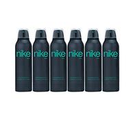 NIKE - Aromatic Addiction Pack de 6 x 200 ml, Desodorante Hombre Spray, Desodorante Antimanchas para Todo Tipo de Piel, 0% Sales de Aluminio, de Larga Duración, Fragancia Amaderada Especiada