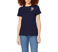 Nike ATM W NK tee Evergreen Crest T-Shirt, Mujer, Obsidian, S