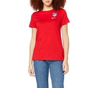 Nike ATM W NK tee Evergreen Crest T-Shirt, Mujer, Sport Red, S