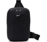Nike AURA - Bolso cruzado cruzado para hombre, talla única, color negro y plateado mate, Negro (plata mate), One Size, Bolsos cruzados