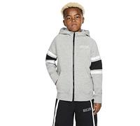 Nike B Nk Air Hoodie FZ Sweatshirt, Niños, dk Grey Heather/Black/White/White, L
